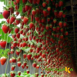 Клубника ампельная Анастасия купить по цене от 370р. в интернет-магазине «Посадика» с доставкой почтой в в Снежногорске и по всей России – [изображение №1].